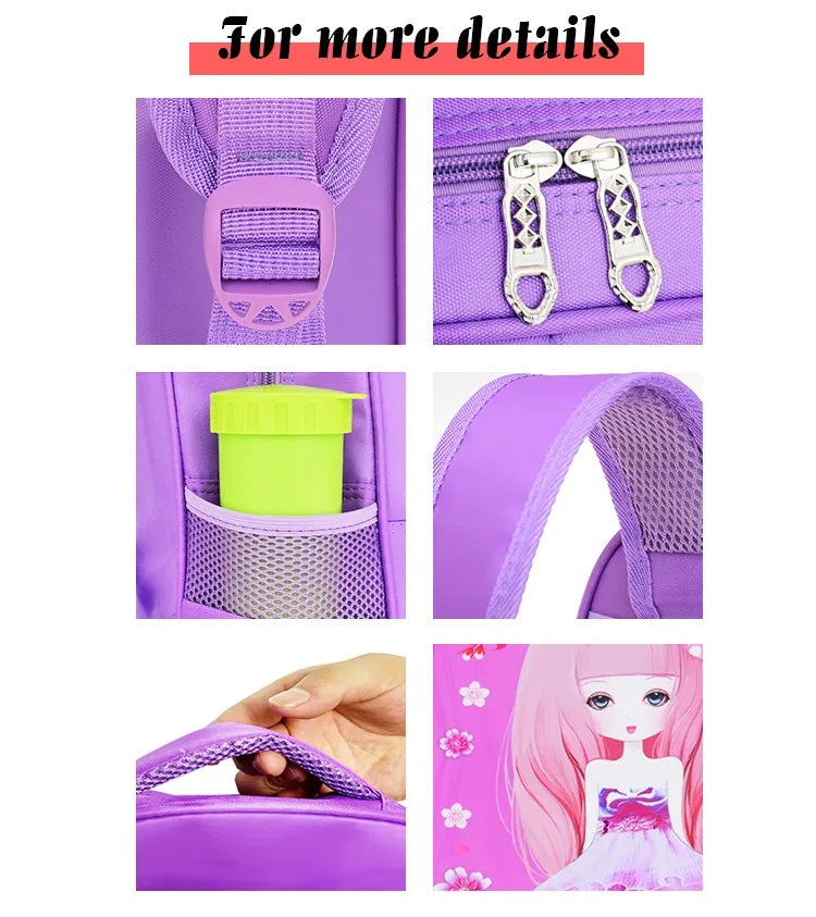 MOCHILA PRINCESA TAMAÑO A4